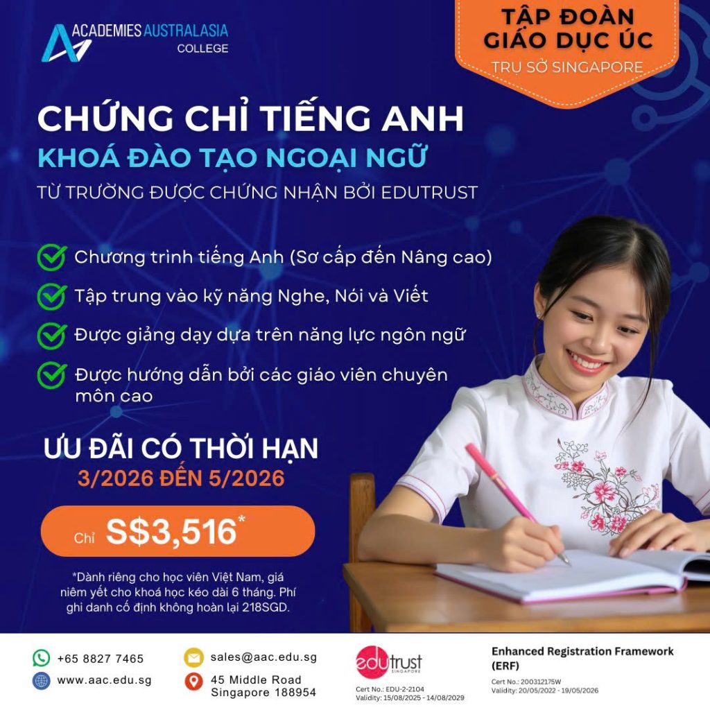 Du học singapore trường AAC Singapore